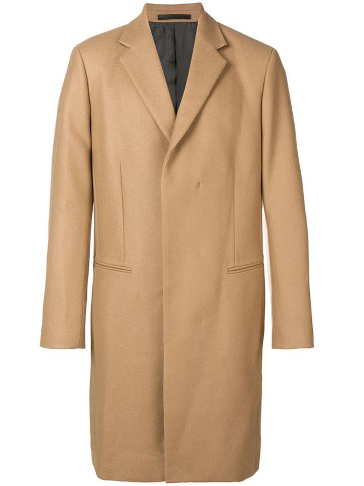 Theory Single Breasted Coat - Brown