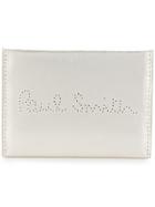 Paul Smith Logo Perforated Cardholder - Silver