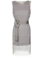 Gloria Coelho Pleated Tulle Dress - Grey