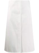 Jil Sander Straight Skirt - White