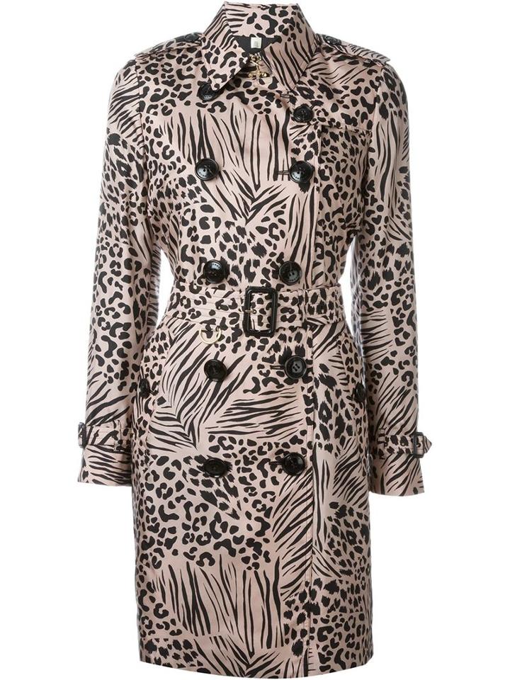 Burberry London Animal Print Trench Coat
