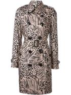 Burberry London Animal Print Trench Coat