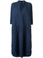 Daniela Gregis V-neck Tunic Dress, Women's, Size: 2, Blue, Linen/flax