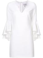 Milly Frill Sleeve Dress - White