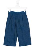 Miss Blumarine - Cropped Trousers - Kids - Cotton/polyester - 6 Yrs, Blue