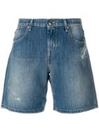 Jacob Cohen Distressed Detail Denim Shorts - Blue
