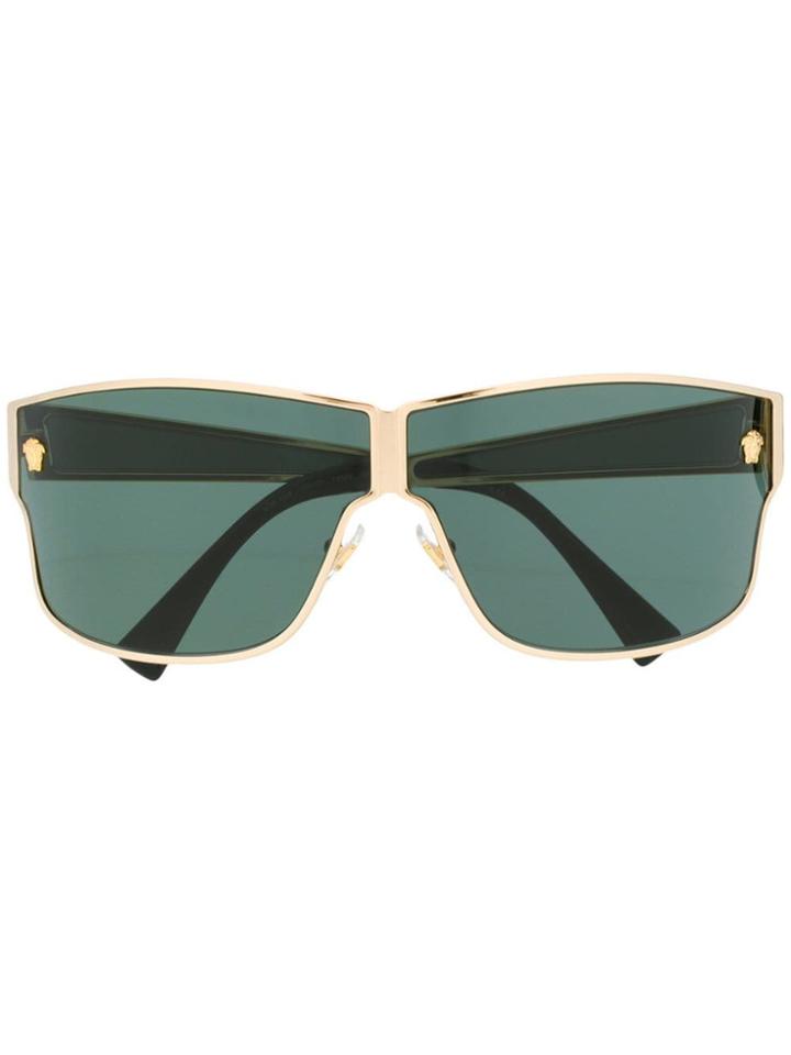 Versace Eyewear Logo Plaque Sunglasses - Black