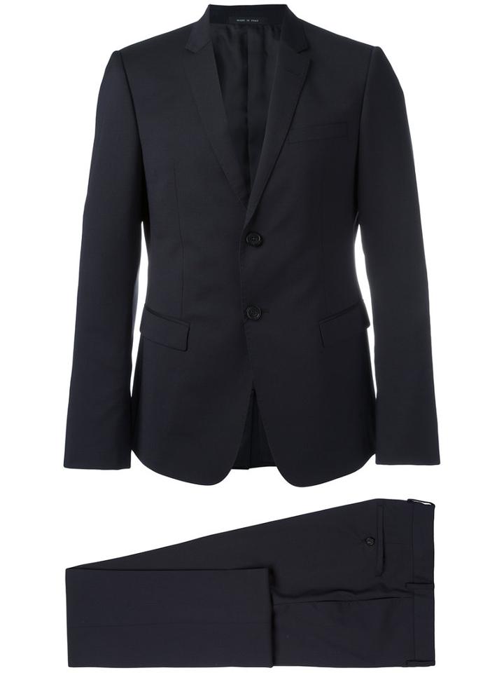 Emporio Armani Two Piece Suit, Men's, Size: 54, Blue, Acetate/cupro/viscose/virgin Wool