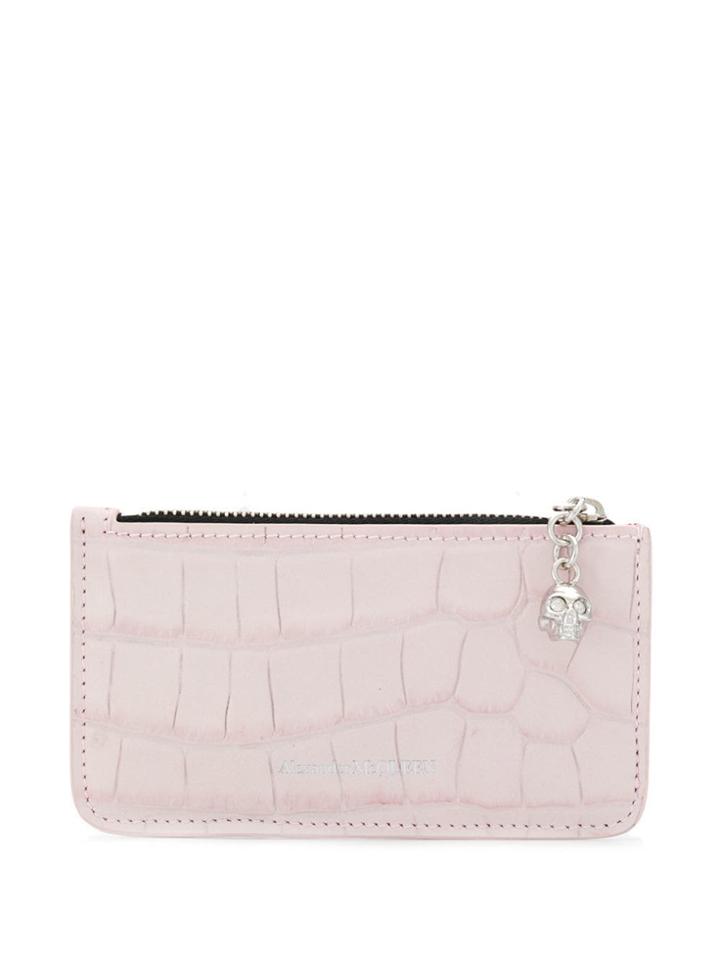 Alexander Mcqueen Zipped Card Holder - Pink
