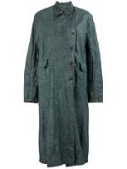 Masnada Creased Trench Coat - Green