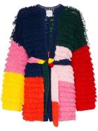 Mira Mikati Knit Patchwork Cardigan - Green