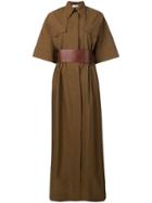 Brunello Cucinelli Utility Maxi Dress - Brown
