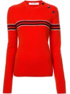 Proenza Schouler Pswl Merino Cashmere Stripe Sweater - Red