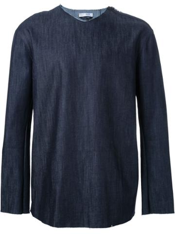 Selfmade By Gianfranco Villegas Shoulder Zip Box Pleat Shirt