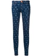 Emporio Armani Logo Print Jeans - Blue