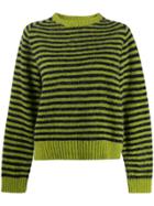 Ymc Striped Knitted Jumper - Green