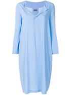 Kristensen Du Nord Collarless Shirt Dress - Blue