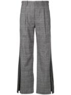 Portspure Checked Straight-leg Trousers - Grey