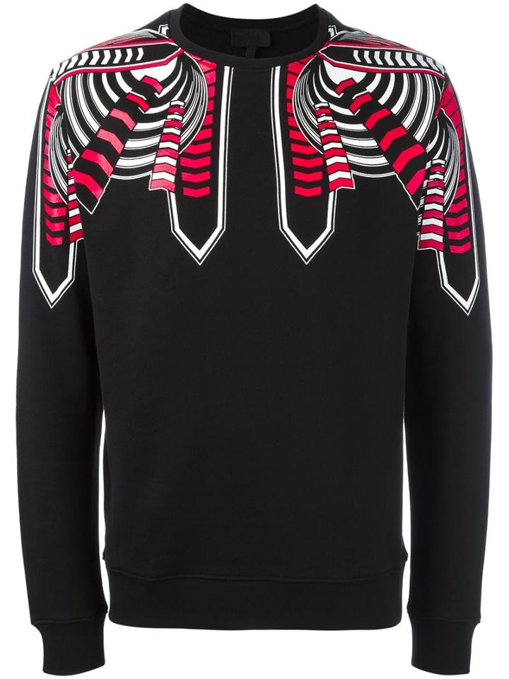 Les Hommes Tribal Print Sweatshirt