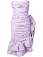 Vivetta Strapless Ruffle Dress - Purple