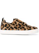 Pierre Hardy Leopard-print Sneakers - Brown
