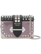Prada Cahier Studded Shoulder Bag - Multicolour