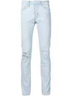 Neuw Ripped Knee Skinny Jeans, Men's, Size: 36, White, Cotton/polyester/spandex/elastane