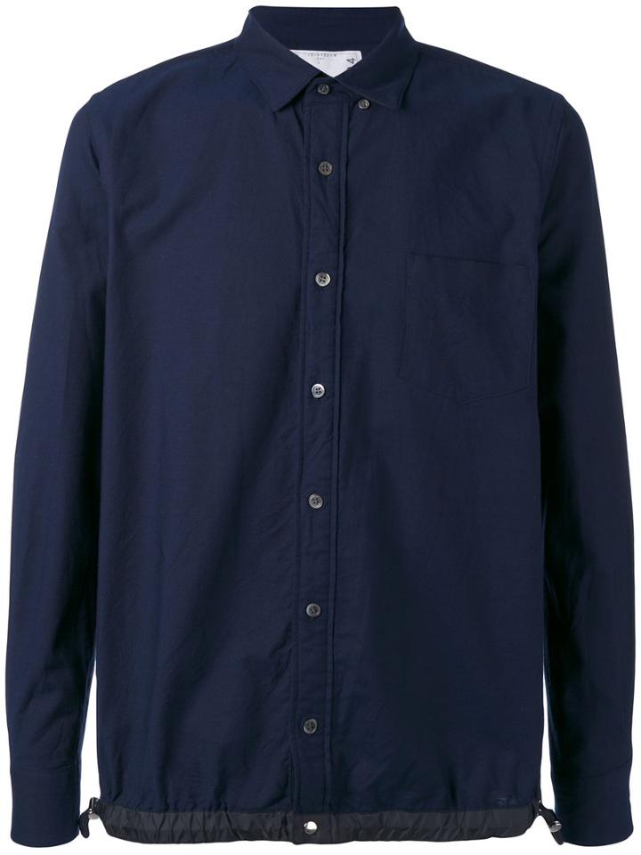 Sacai - Drawstring Oxford Shirt - Men - Cotton - 1, Blue, Cotton