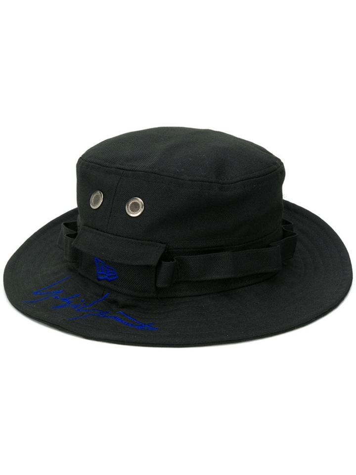 Yohji Yamamoto Logo Print Hat - Black