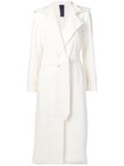 Norma Kamali Tie Waist Coat - White