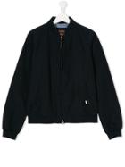 Woolrich Kids Teen Zipped Bomber Jacket - Blue