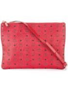 Mcm Logo Print Cross Body Bag, Women's, Red