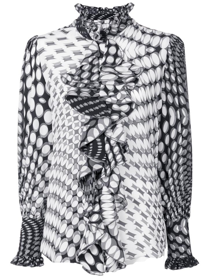 Redemption Optical Print Blouse - Black