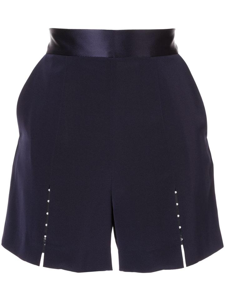 Comme Moi Beaded Detail Shorts - Blue