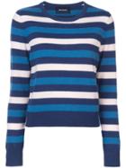 Reformation Cashmere Striped Knit Sweater - Blue