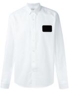 Ami Alexandre Mattiussi Name Tag Patch Shirt, Men's, Size: 40, White, Cotton
