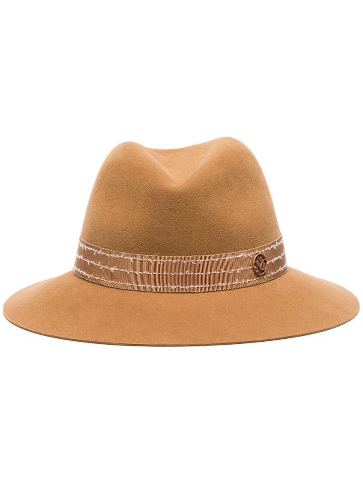 Maison Michel Camel Henrietta Wool Felt Hat - Brown