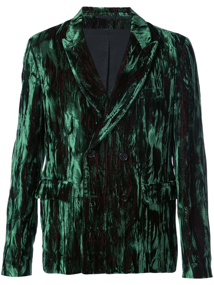 Ann Demeulemeester - Textured Blazer - Men - Acetate/rayon - S, Green, Acetate/rayon
