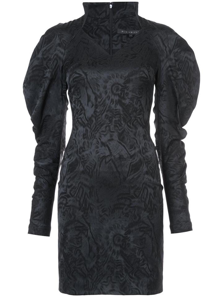Rubin Singer Exaggerated Sleeve Jacquard Dress - Black