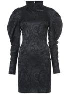 Rubin Singer Exaggerated Sleeve Jacquard Dress - Black