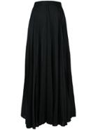 The Row Long Pleated Skirt - Black