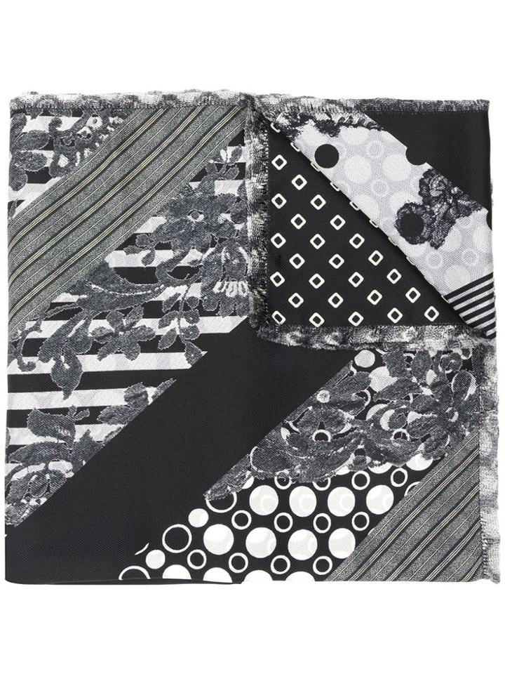 Pierre-louis Mascia Graphic Print Scarf - Black