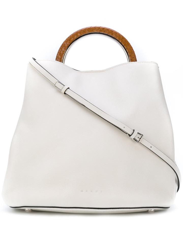 Marni Pannier Tote Bag - White