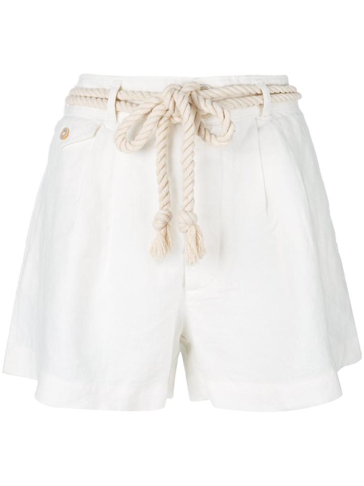 Polo Ralph Lauren High Rise Shorts - White