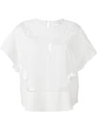 Iro Lace Detail Top, Women's, Size: 40, White, Polyester/triacetate/nylon/cotton