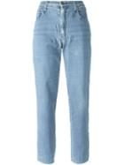 Moschino Vintage Peace Symbol Jeans, Women's, Size: 31, Blue