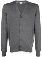 Moncler V Neck Cardigan - Grey