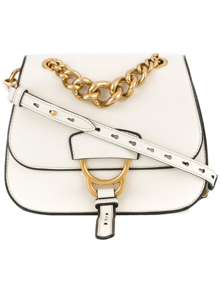 Miu Miu Dahlia Crossbody Bag - White