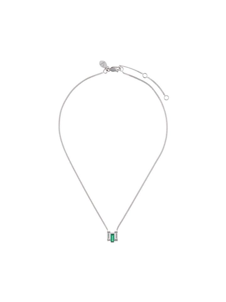 V Jewellery Chrysler Emerald Necklace - Metallic