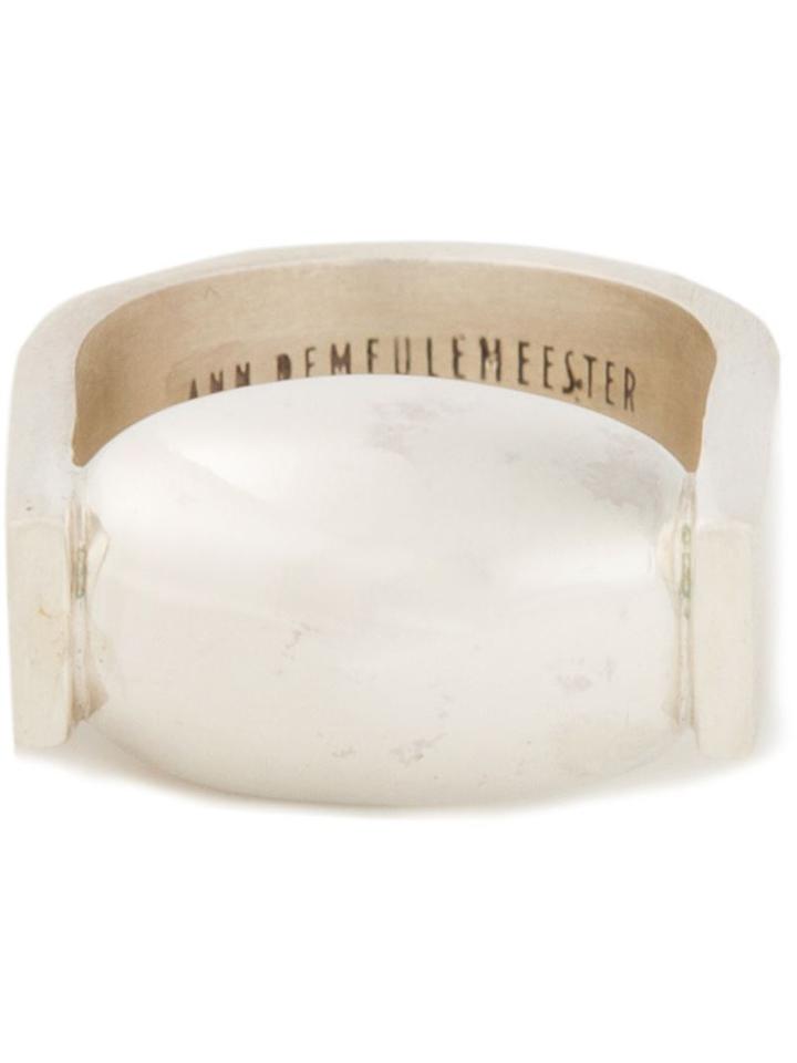 Ann Demeulemeester Contrast Horse Shoe Ring, Women's, Size: Small, Metallic